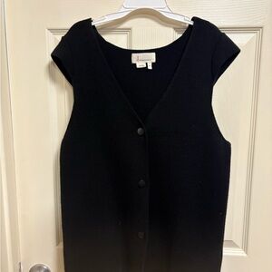 Anthropologie Black Knit Top